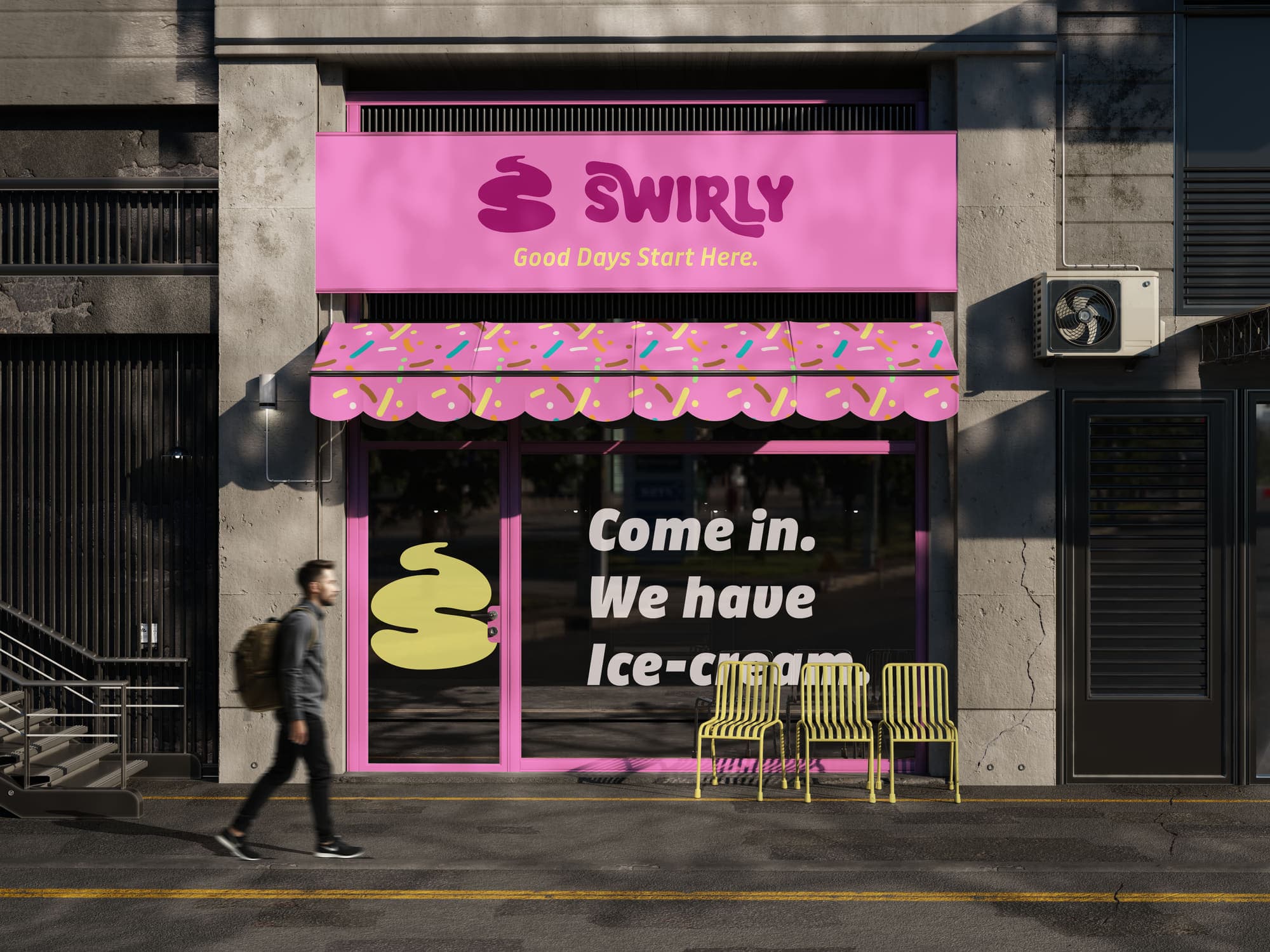 Swirly, cafe storefront