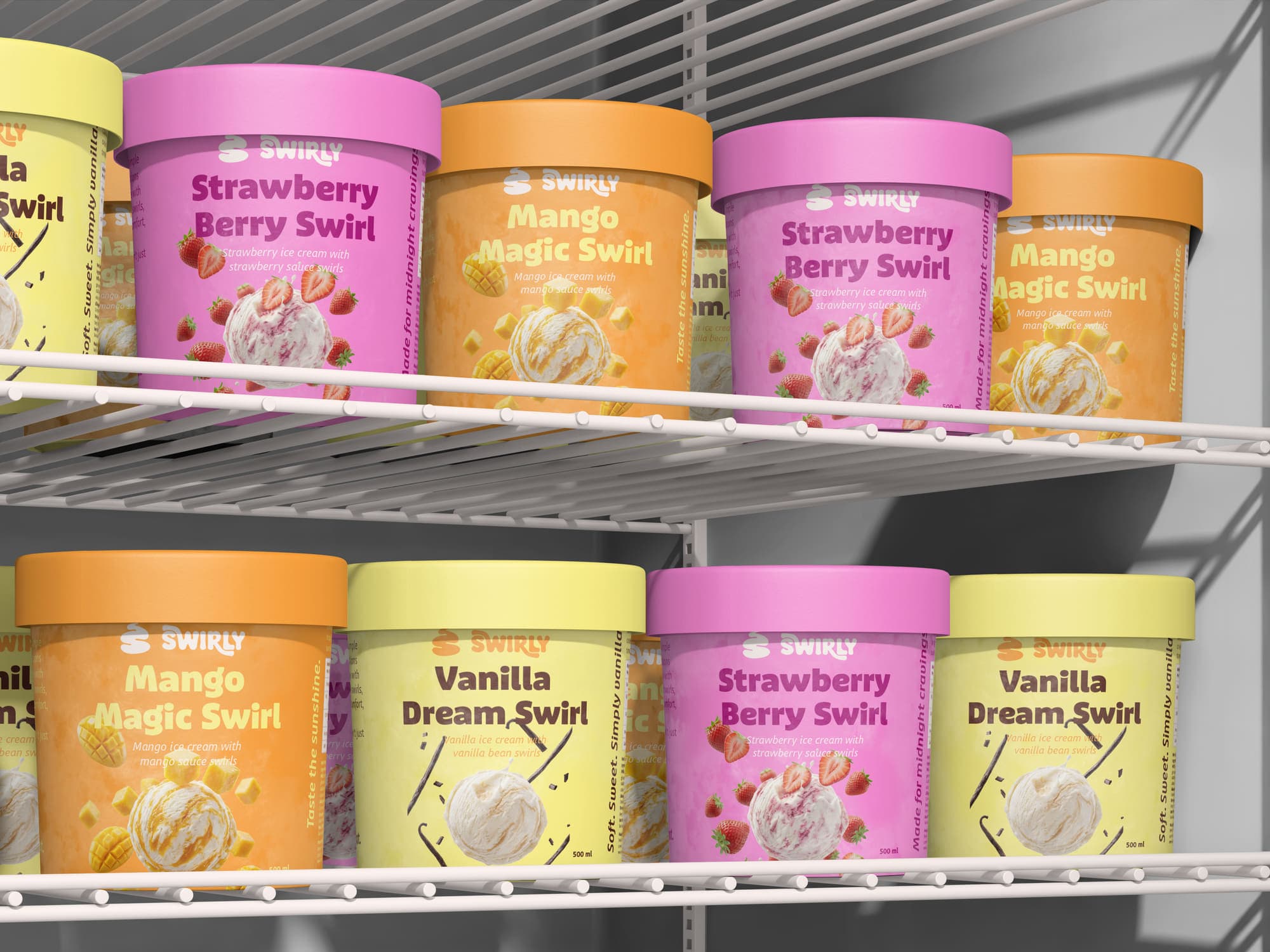 Swirly, ice cream fridge