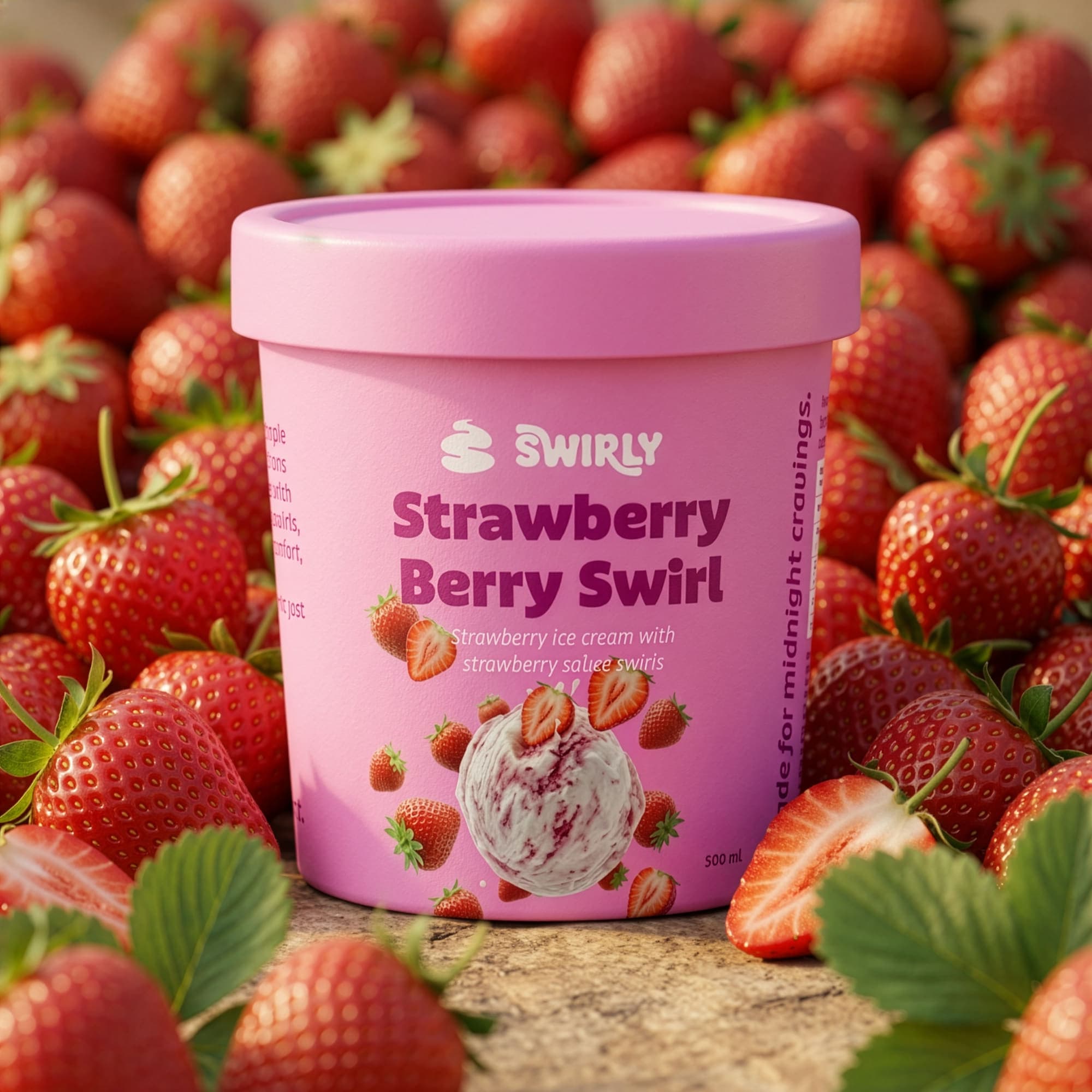 Swirly, strawberry tub